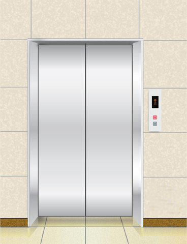 Mẫu cửa tầng thang máy tiêu chuẩn inox sọc nhuyễn 02